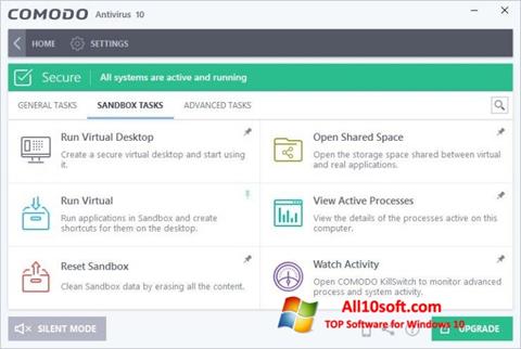 Captura de pantalla Comodo Antivirus para Windows 10