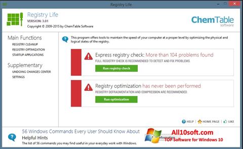 Captura de pantalla Registry Life para Windows 10