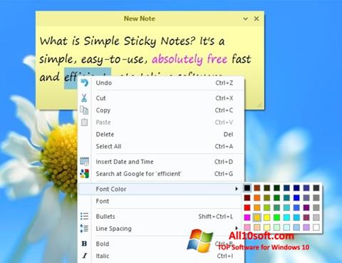 Captura de pantalla Simple Sticky Notes para Windows 10