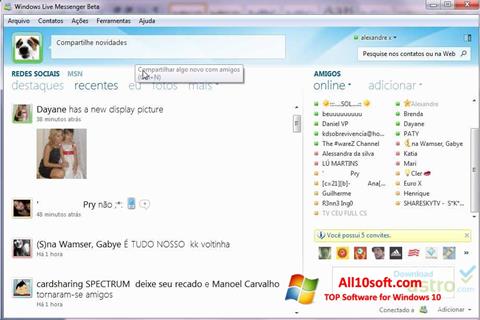 Captura de pantalla Windows Live Messenger para Windows 10