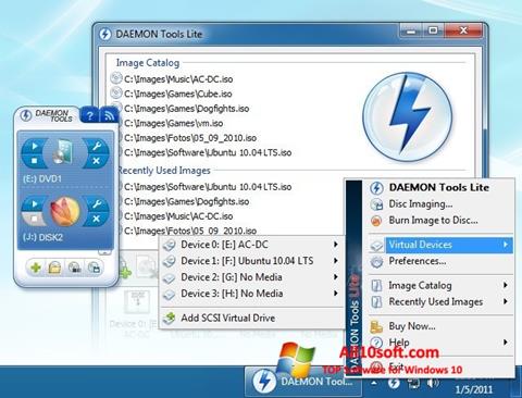 Captura de pantalla DAEMON Tools Lite para Windows 10