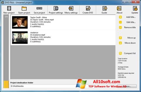 Captura de pantalla DVD Flick para Windows 10
