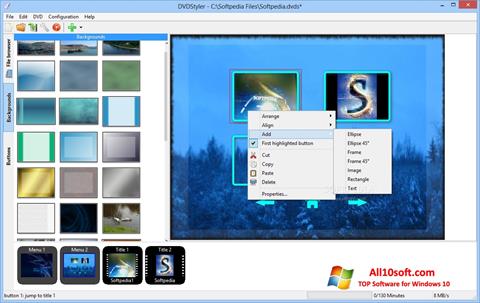 Captura de pantalla DVDStyler para Windows 10