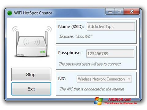 Captura de pantalla Wi-Fi HotSpot Creator para Windows 10