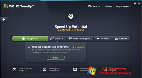 Captura de pantalla AVG PC Tuneup para Windows 10