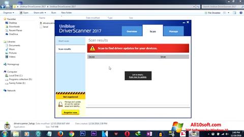 Captura de pantalla DriverScanner para Windows 10