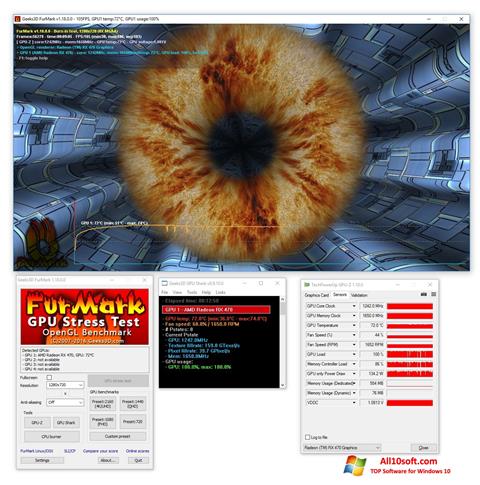 Captura de pantalla FurMark para Windows 10