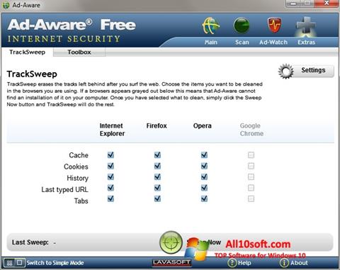 Captura de pantalla Ad-Aware para Windows 10