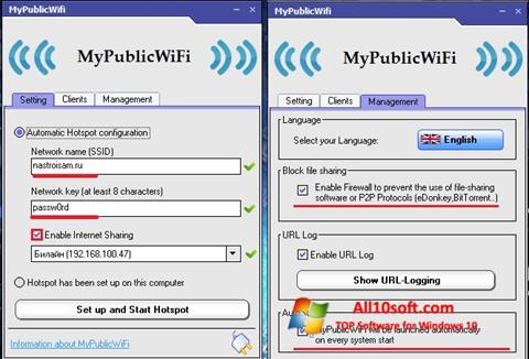 Captura de pantalla MyPublicWiFi para Windows 10