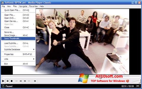 Captura de pantalla Media Player Classic para Windows 10