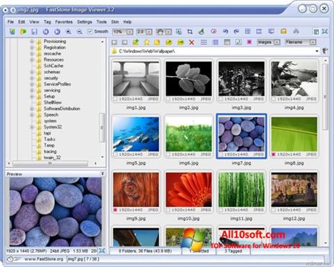 Captura de pantalla FastStone Image Viewer para Windows 10