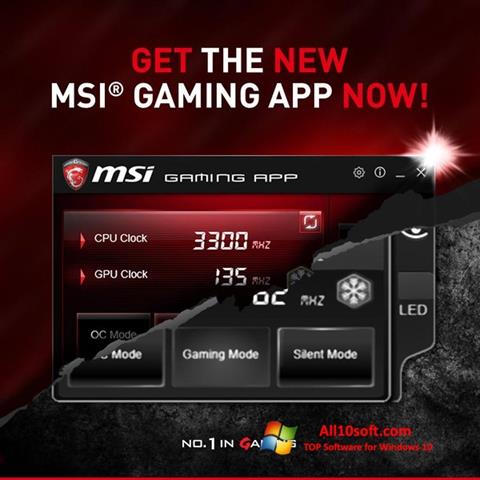 Captura de pantalla MSI Gaming App para Windows 10