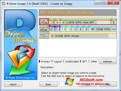 Captura de pantalla R-Drive Image para Windows 10