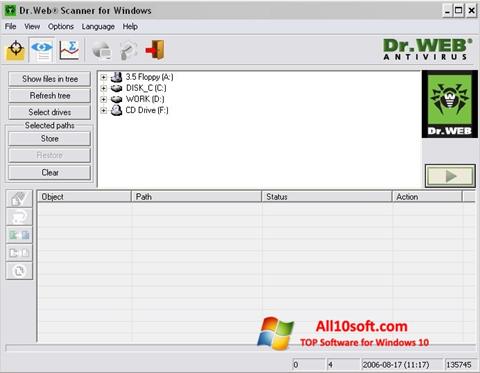 Captura de pantalla Dr.Web para Windows 10