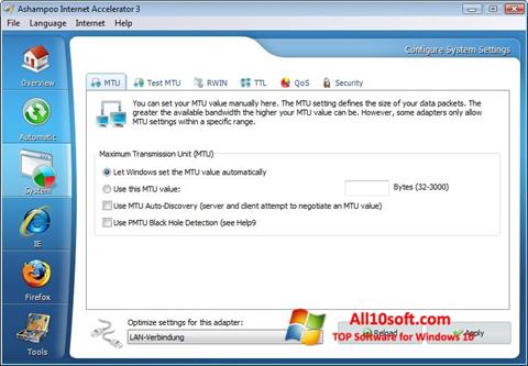 Captura de pantalla Ashampoo Internet Accelerator para Windows 10