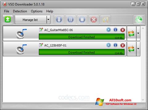 Captura de pantalla VSO Downloader para Windows 10
