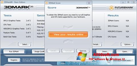 Captura de pantalla 3DMark06 para Windows 10