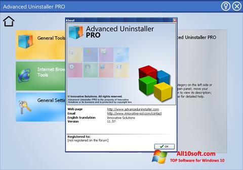 Captura de pantalla Advanced Uninstaller PRO para Windows 10