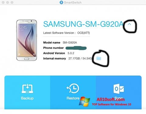 Captura de pantalla Samsung Smart Switch para Windows 10