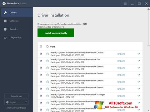 Captura de pantalla DriverPack Solution Online para Windows 10