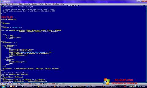 Captura de pantalla Free Pascal para Windows 10