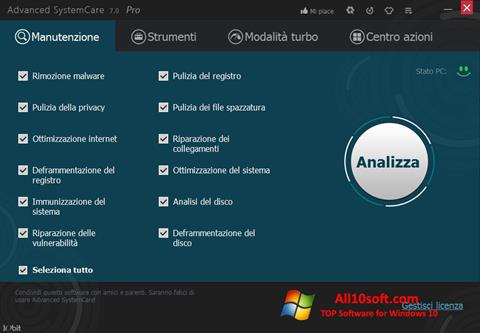 Captura de pantalla Advanced SystemCare Pro para Windows 10