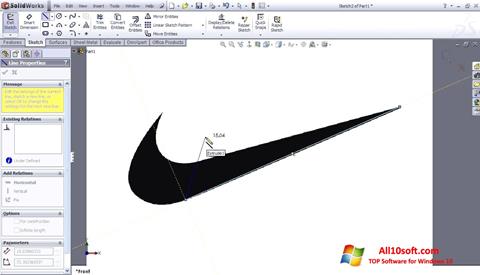 Captura de pantalla SolidWorks para Windows 10