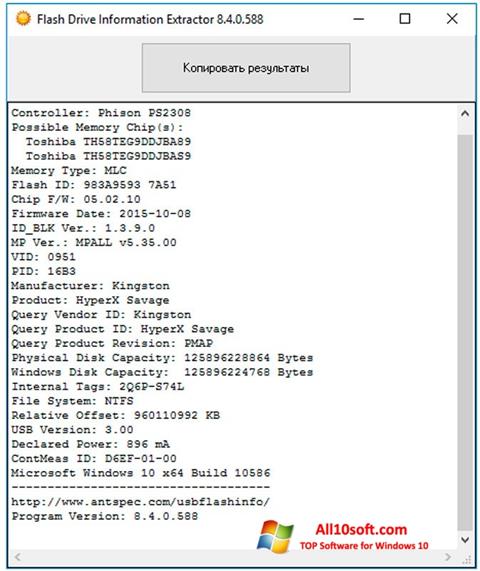 Captura de pantalla Flash Drive Information Extractor para Windows 10