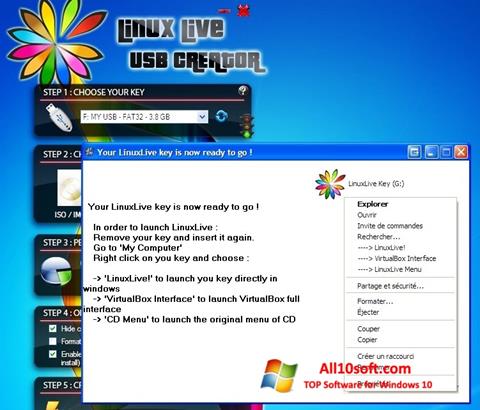 Captura de pantalla LinuxLive USB Creator para Windows 10