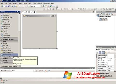 Captura de pantalla Microsoft Visual Studio Express para Windows 10