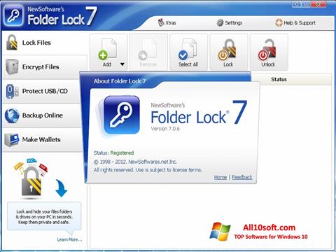 Captura de pantalla Folder Lock para Windows 10