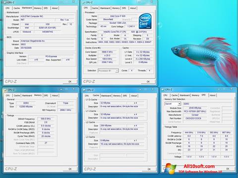 Captura de pantalla CPU-Z para Windows 10