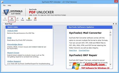 Captura de pantalla PDF Unlocker para Windows 10
