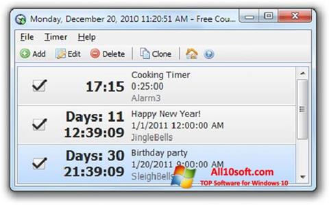 Captura de pantalla Free Countdown Timer para Windows 10