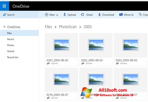 Captura de pantalla OneDrive para Windows 10