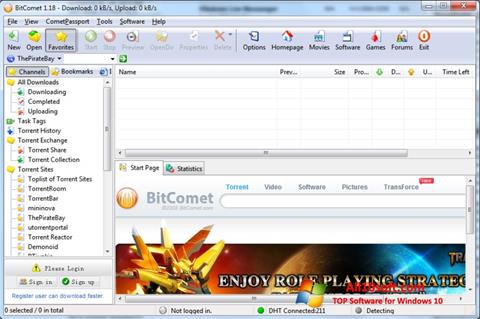 Captura de pantalla BitComet para Windows 10