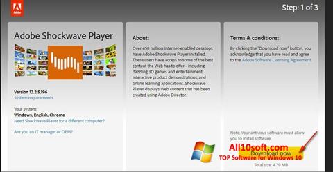 Captura de pantalla Adobe Shockwave Player para Windows 10