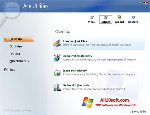 Captura de pantalla Ace Utilities para Windows 10