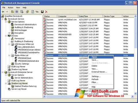 Captura de pantalla DeviceLock para Windows 10