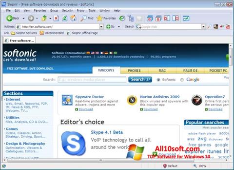 Captura de pantalla Sleipnir para Windows 10