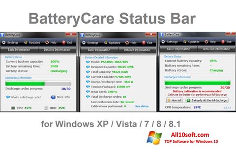 Captura de pantalla BatteryCare para Windows 10