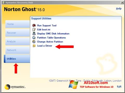 Captura de pantalla Norton Ghost para Windows 10