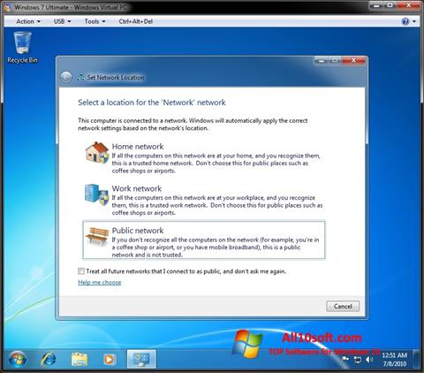 Captura de pantalla Windows Virtual PC para Windows 10