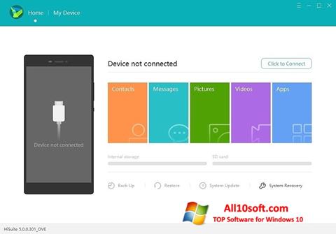 Captura de pantalla Huawei HiSuite para Windows 10
