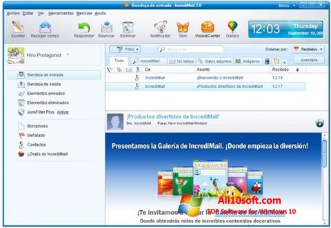 Captura de pantalla IncrediMail para Windows 10