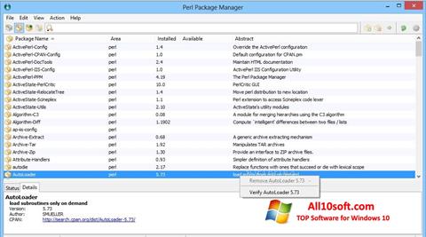 Captura de pantalla ActivePerl para Windows 10