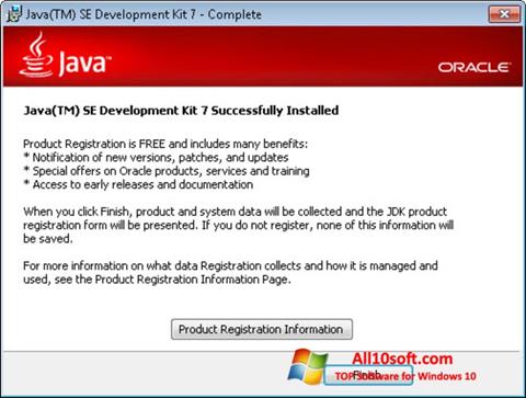 Captura de pantalla Java para Windows 10