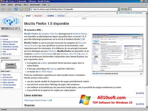 Captura de pantalla Mozilla Firefox para Windows 10