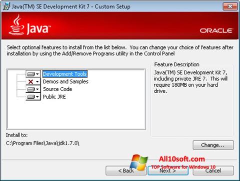 Captura de pantalla Java Development Kit para Windows 10