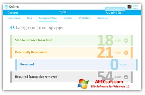 Captura de pantalla Soluto para Windows 10